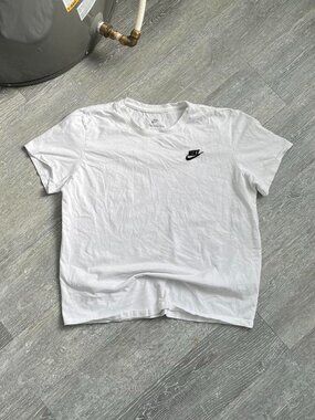 White / Black Nike Embroidered Logo T-Shirt